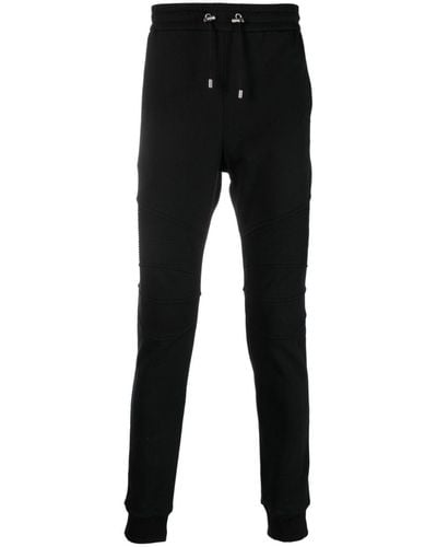 Balmain Pantalon de jogging en coton biologique - Noir