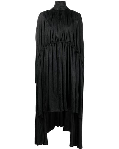 Balenciaga Catwalk Pleated Stretch Dress - Black