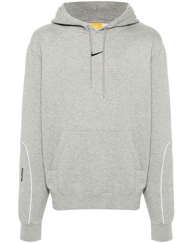 Nike Nocta Swoosh-logo Hoodie - Grey