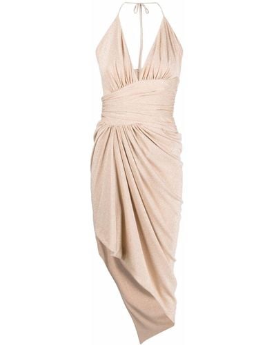 Alexandre Vauthier Drape-detail Mid-length Dress - Metallic