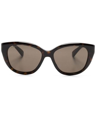 Gucci Tortoiseshell Cat-eye Sunglasses - Brown