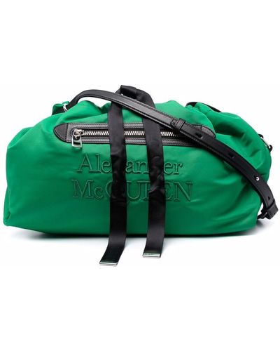 Alexander McQueen Logo-print Drawstring Shoulder Bag - Green