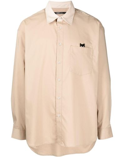 ZZERO BY SONGZIO Patch-detail Shirt - Natural