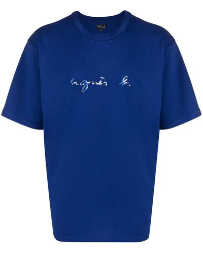 agnès b. Christof Cotton T-shirt - Blue