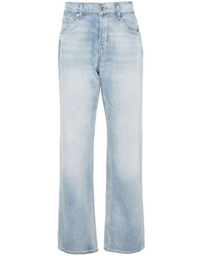 7 For All Mankind Austyn Mid-rise Straight-leg Jeans - Blue