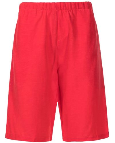 Amir Slama Pantalones cortos con cinturilla elástica - Rojo