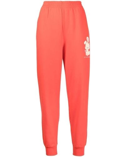 Stella McCartney Pantalon de jogging à imprimé graphique - Rouge