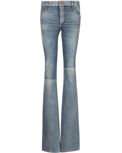 Balmain Tief sitzende Bootcut-Jeans - Blau