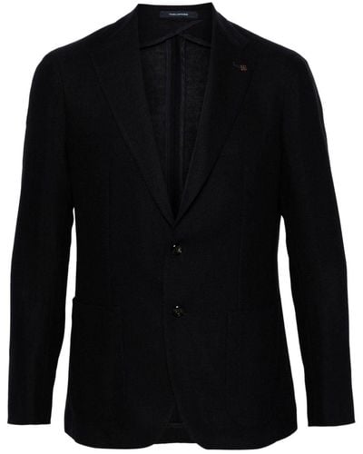 Tagliatore Knitted Silk-blend Blazer - Black