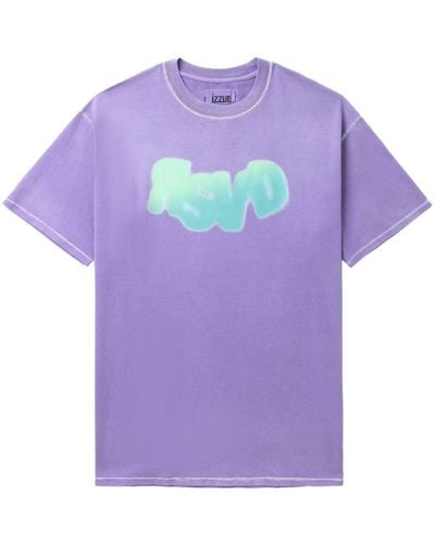 Izzue Graffiti-print Cotton T-shirt - Purple