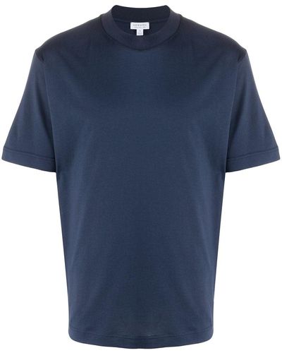 Sunspel Short Sleeve T-shirt - Blue