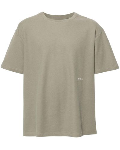 FRAME T-shirt en piqué à logo brodé - Blanc