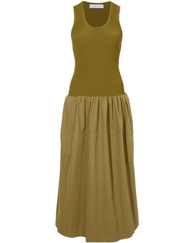 Proenza Schouler Scoop Neck Cotton Dress - Green