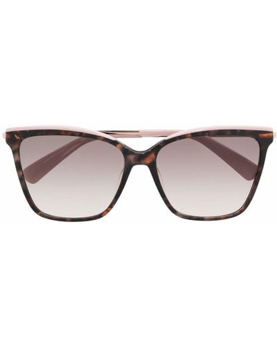 Longchamp Eckige Sonnenbrille in Schildpattoptik - Braun