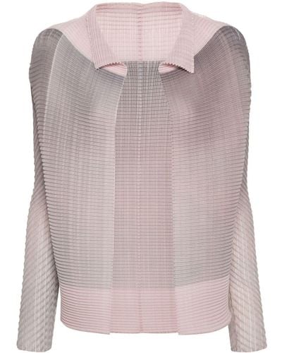 Issey Miyake Plissé-effect Jacket - Pink