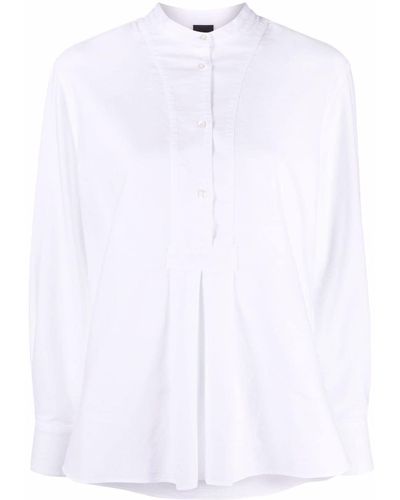 Aspesi Blusa con colletto alla coreana - Bianco