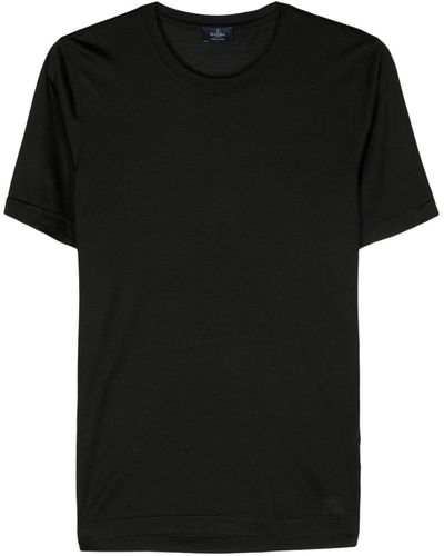 Barba Napoli Crew-neck Silk T-shirt - Zwart