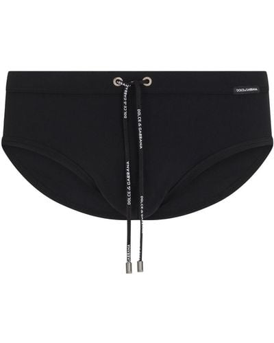 Dolce & Gabbana High-waisted Swim Briefs - Black