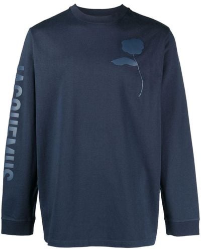 Jacquemus Sweater Met Roosprint - Blauw
