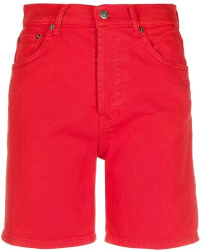 Dondup Short en jean à taille haute - Rouge