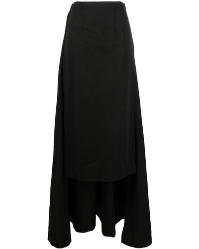 STAUD Prunella Box-pleat Skirt - Black