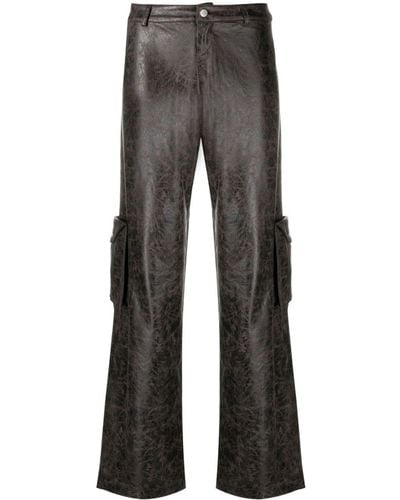 Miaou Elias Faux-leather Pants - Grey