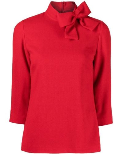 Jane Blaire Bow-detail Top - Red