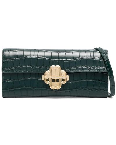 Maje Crocodile-embossed Leather Bag - Green
