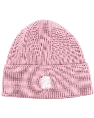 Parajumpers Beanie mit Logo-Patch - Pink