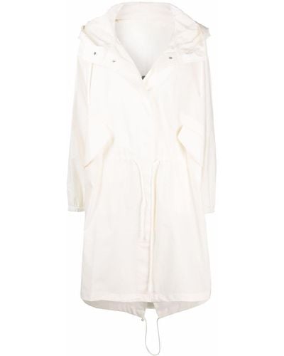 Jil Sander Logo-print Hooded Raincoat - White