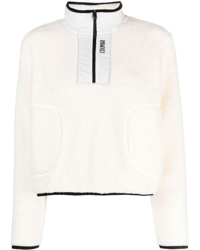 Colmar Contrast-trim Half-zip Fleece Sweatshirt - White