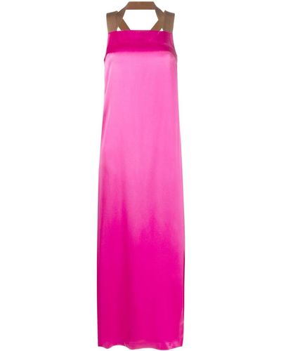 Alysi Satin Long Dress - Pink