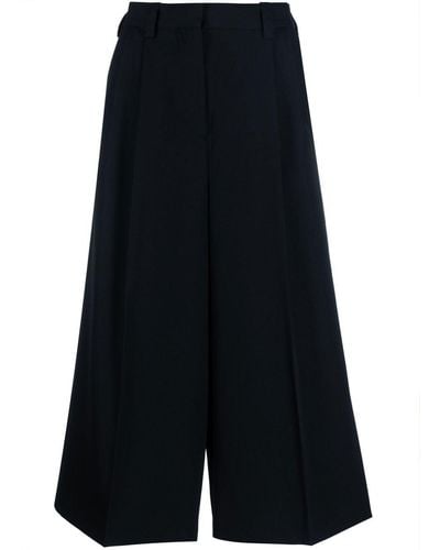 Marni Pantalon ample à coupe courte - Bleu