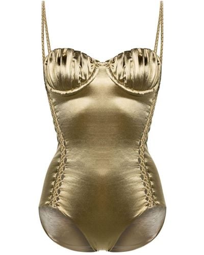 Isa Boulder Formality Reversible Swimsuit - Green