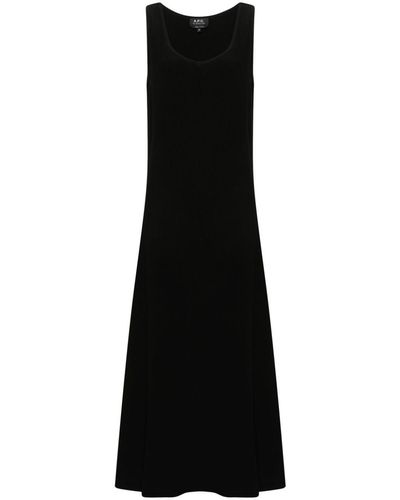 A.P.C. Penny Midi Dress - Black