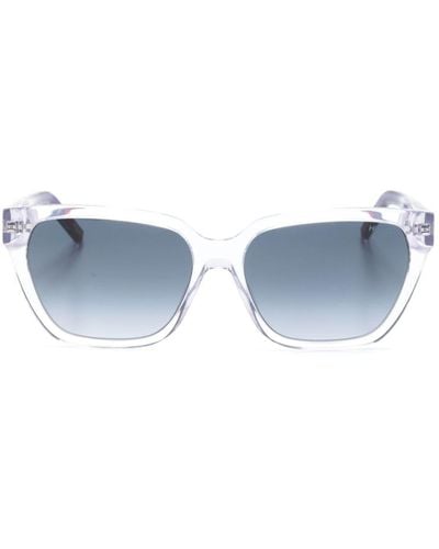 HUGO Eckige Sonnenbrille mit transparentem Gestell - Blau