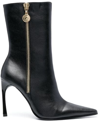 Versace 100mm Pointed-toe Boots - Black