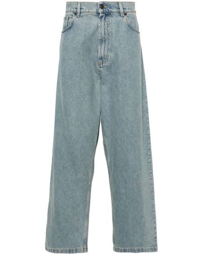 Moschino Halbhohe Wide-Leg-Jeans - Blau