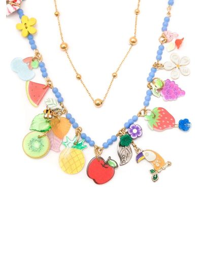 Amir Slama Fruit-charm Layered Necklace - Multicolour