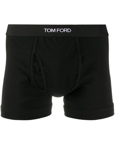 Tom Ford Shorts mit Logo-Bund - Schwarz