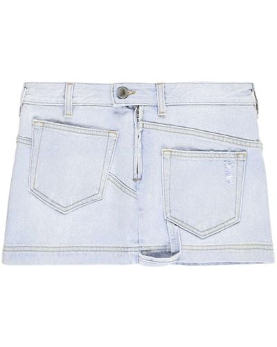 The Attico Denim Mini-rok - Blauw