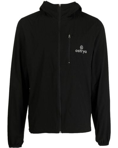 Ostrya Logo-print Hooded Jacket - Black