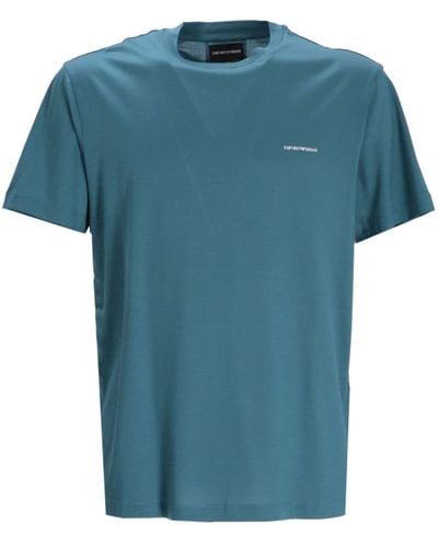 Emporio Armani Logo-print Short-sleeve T-shirt - Blue