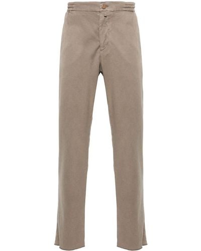 Kiton Pantalones ajustados con botones - Neutro