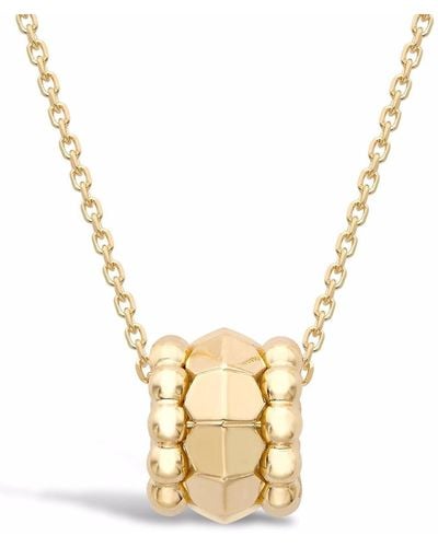 Pragnell 18kt Yellow Gold Bohemia Three Row Peaked Hexagonal Necklace - Metallic