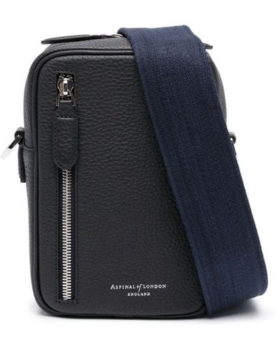 Aspinal of London Reporter North South Kuriertasche - Blau