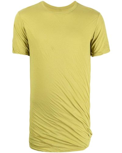 Rick Owens Double Ss Organic Cotton T-shirt - Geel