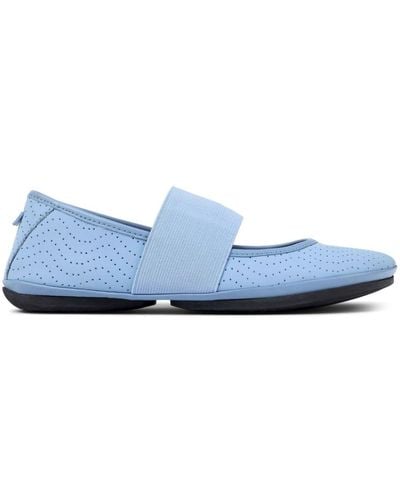Camper Perforated Leather Ballerina Shoes - Blue