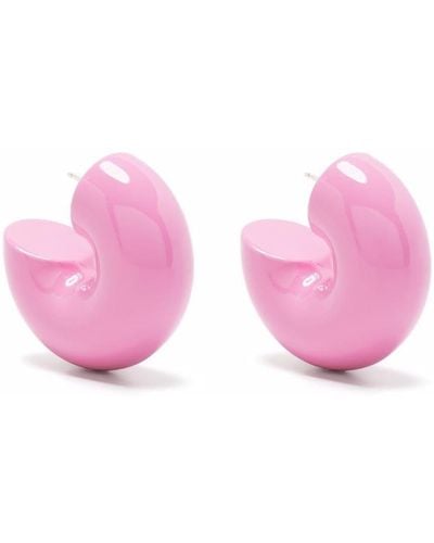 Uncommon Matters Beam Chunky Hoop Earrings - Pink