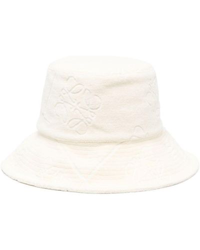 Loewe Fischerhut mit Logo-Patch - Weiß